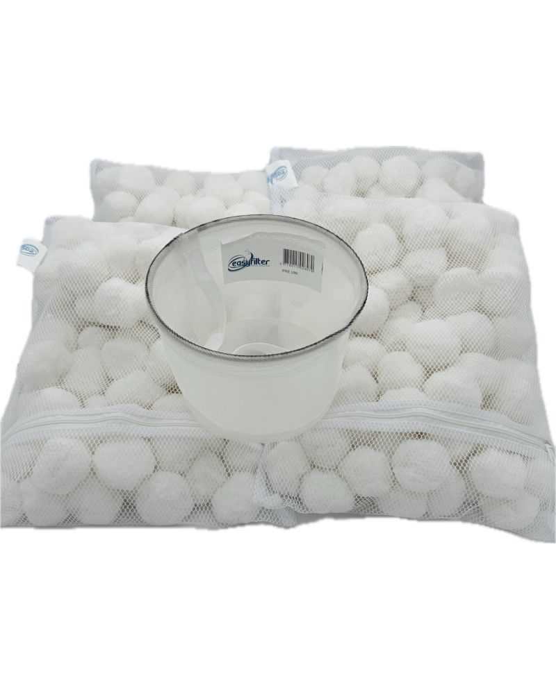 CARTOUCHE EASYBALLES COMPATIBLE FILTRE WATERAIR CW100,CFR 100, Sherlock100 ( lot de  4 sacs+ 1 panier skimmer préfiltre )