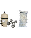 CARTOUCHE EASYBALLES POUR FILTRE PENTAIR 520 PLUS ( 6 sacs de balles filtrantes+ 4 crépines +1 bague de maintien )