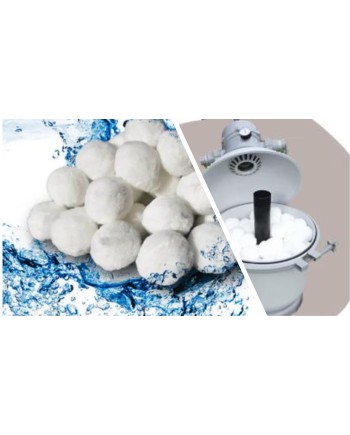 Balles filtrantes 700 gr pour filtre à sable - lavage facile - filtration 5 microns